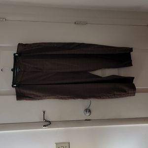 Modcloth Tan Plaid Wide Leg Dress Pants